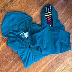 Primary Teal Matching Adult & Dog Hoodie Set